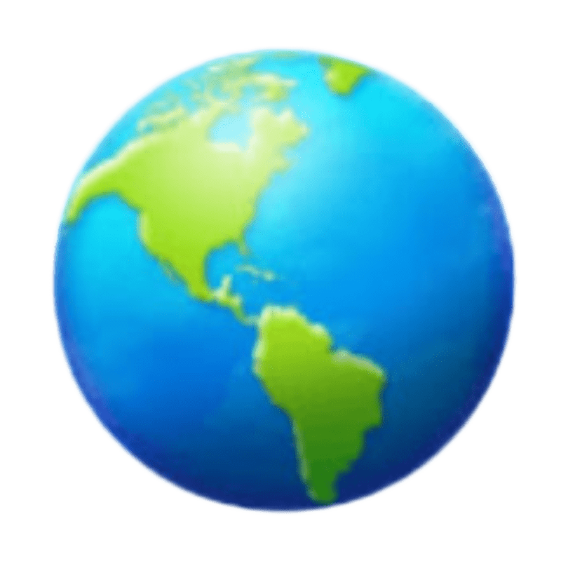 A colorful globe showing North and South America.